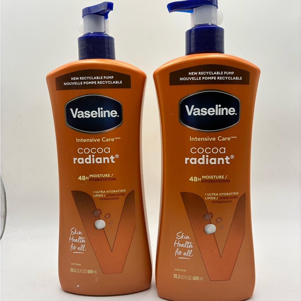 2 lot Vaseline Intensive Care Cocoa Radiant Lotion